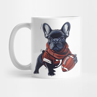 American Football Player French Bulldog Mug